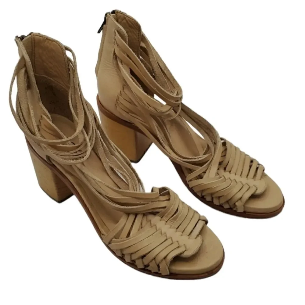 Baske California Hermosa Cross Strap Block Heel Sandal Size 9